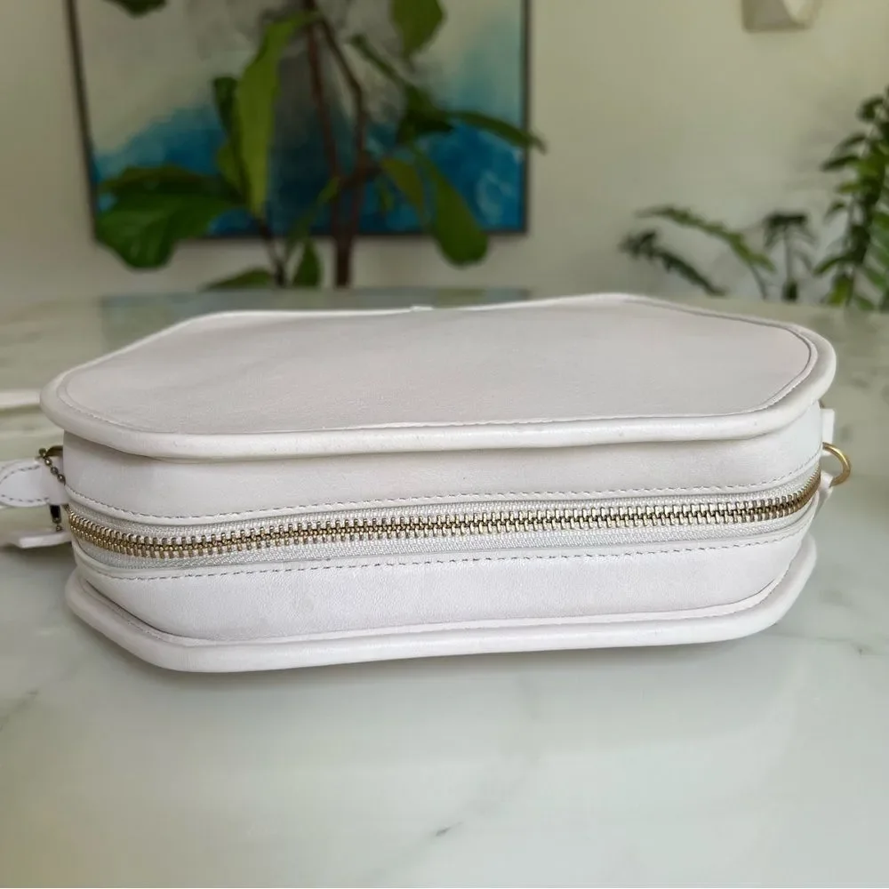 COACH Originals Archival Zip Geometric Pouch 141 Leather Crossbody Bag Chalk